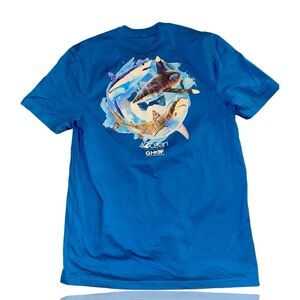 Guy Harvey Ocean Foundation: Shark Graphic Tee: Ocean Blue Medium
